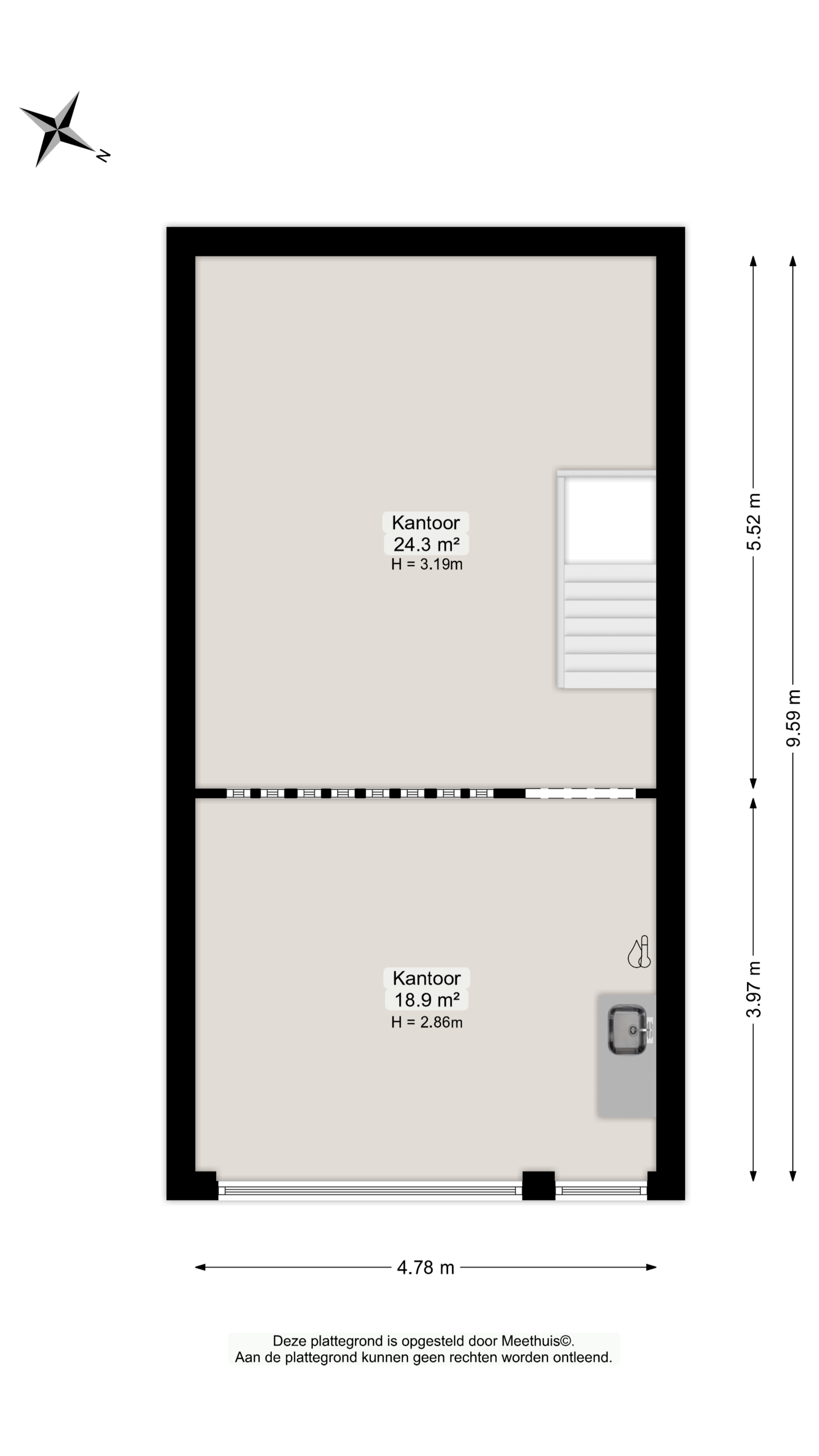 Plattegrond 3 van Verlengde Bremenweg 23 in Groningen